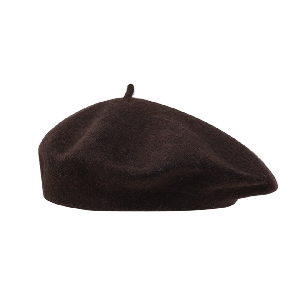 Beret French Wool - Модные теплые зимние шерстяные береты, однотонная