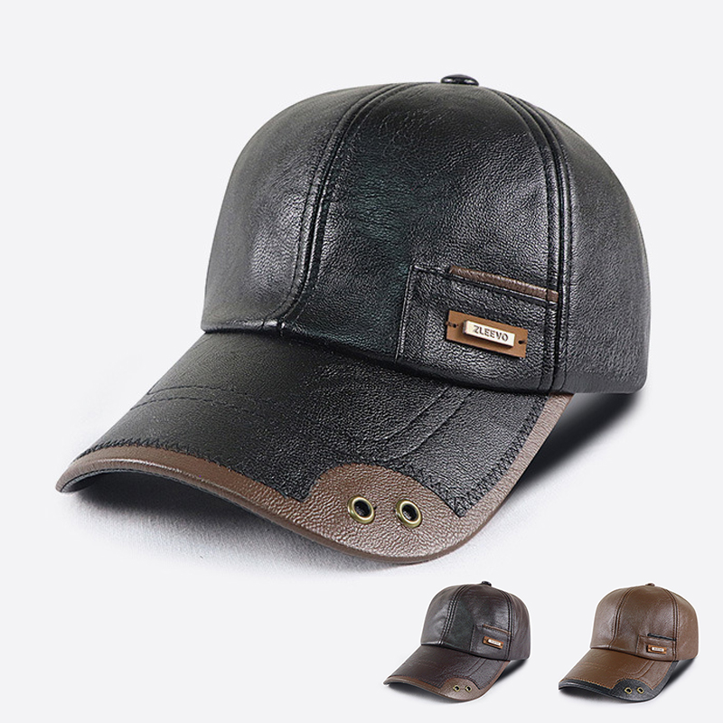 Baseball Cap Structured - Ретро-кепка из искусственной кожи для мужчин,