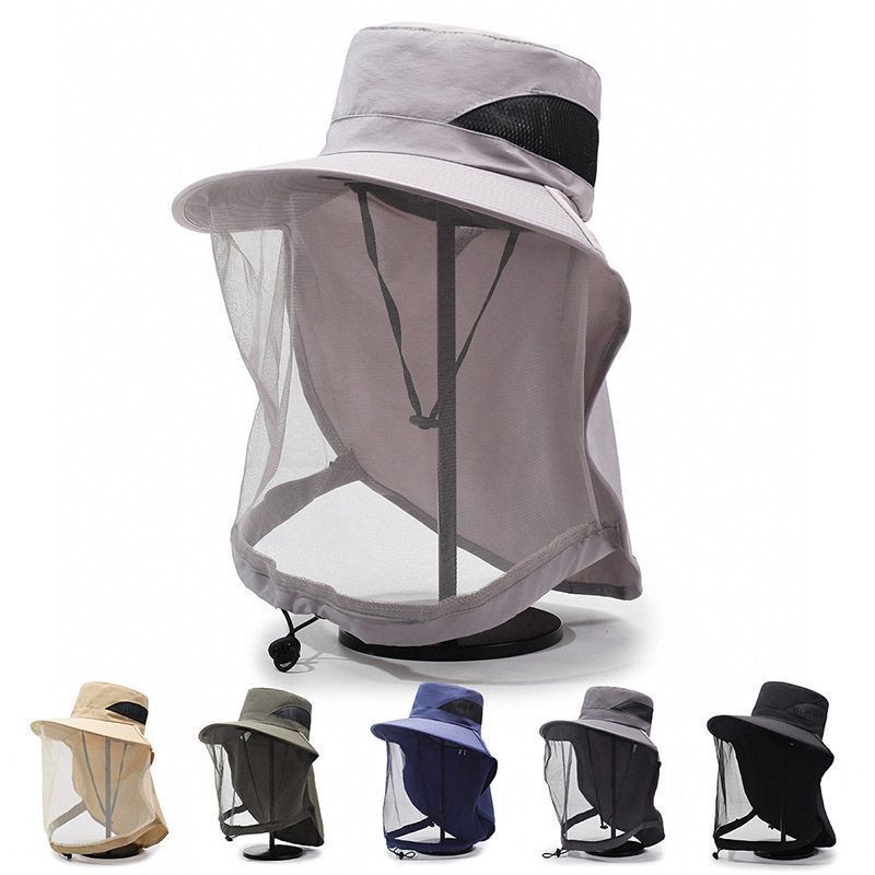 Sun Hat Wide Brim - Сетчатая панама с защитой для шеи