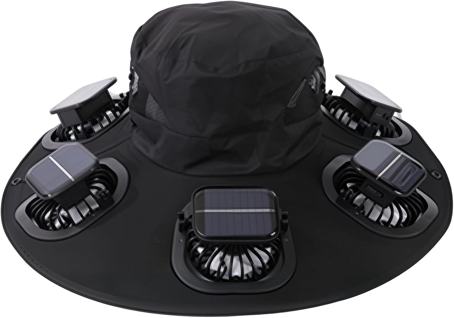 Sun Hat Wide Brim - Солнечная кепка с 6 вентиляторами, дышащая,