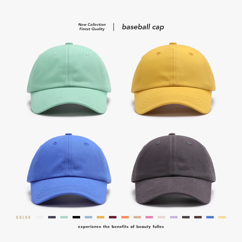 Dad Hat Cotton - Летняя повседневная однотонная бейсболка с регулируемой