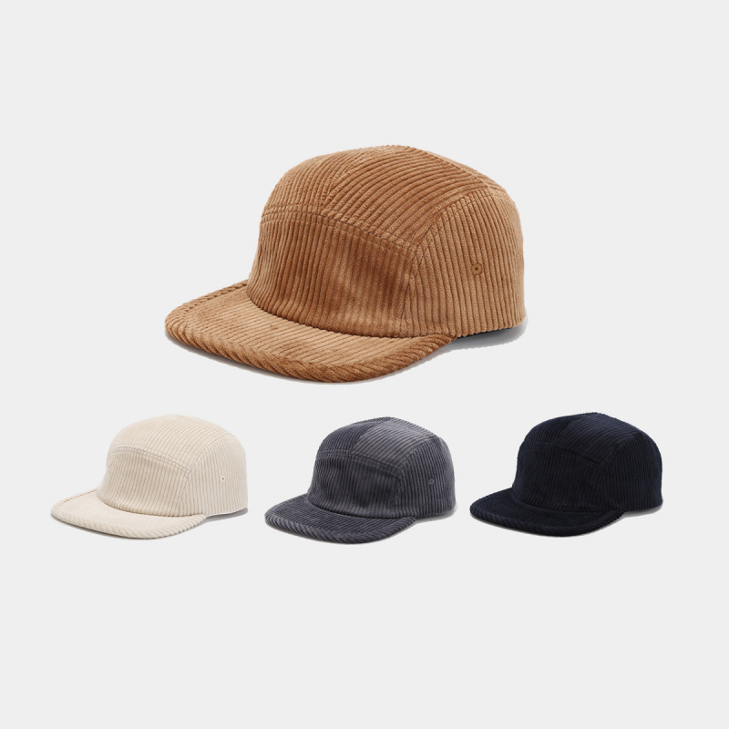 Corduroy Cap 5 Panel - Вельветовая кепка-пятипанелька унисекс с регулируемой застежкой,