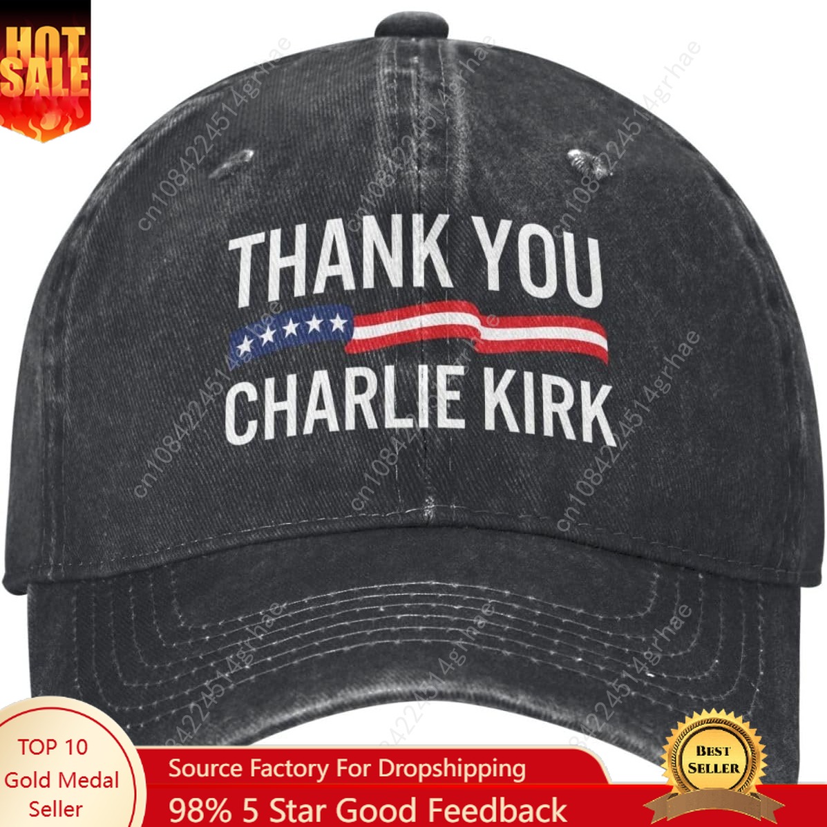 Dad Hat Cotton - Кепка Trewrdt Thank You Charlie Kirk