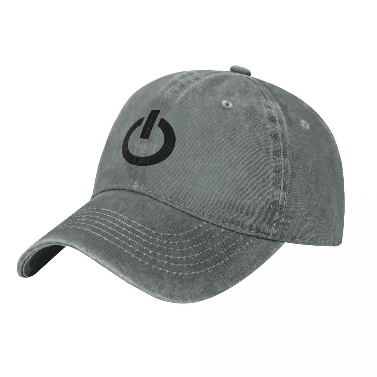 Golf Cap Dad - Бейсболка с кнопкой Power Button (черная),