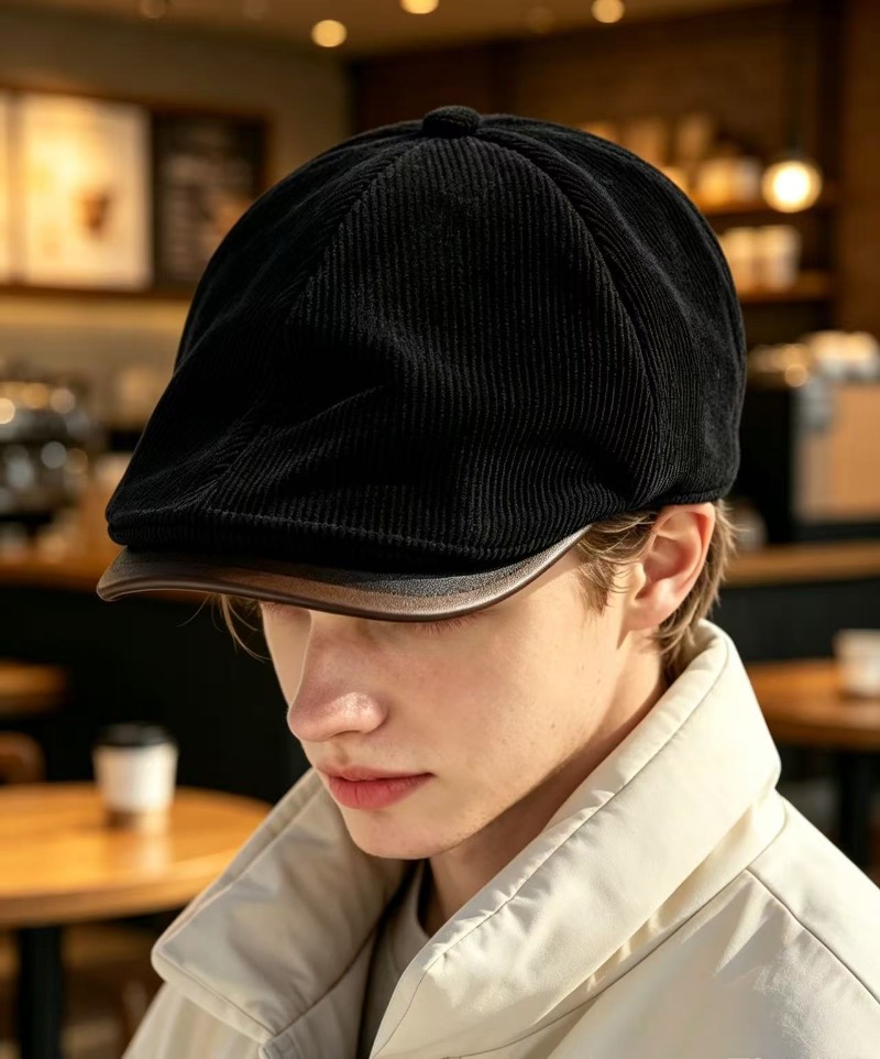 Newsboy Cap Ivy - Мужская винтажная вельветовая кепка-газетчица, классическая плоская