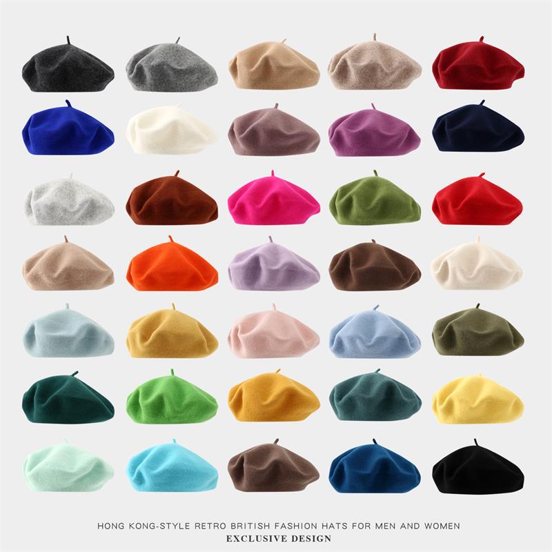 Beret French Wool - Берет большого размера для женщин, теплый