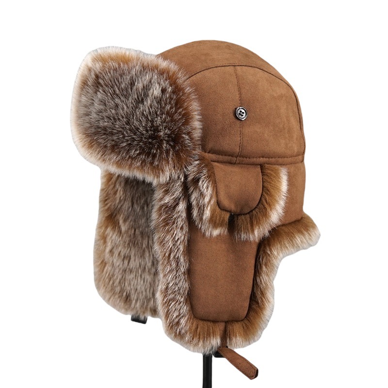 Trapper Hat Ear Flap - Мужская зимняя шапка-ушанка из искусственного меха,