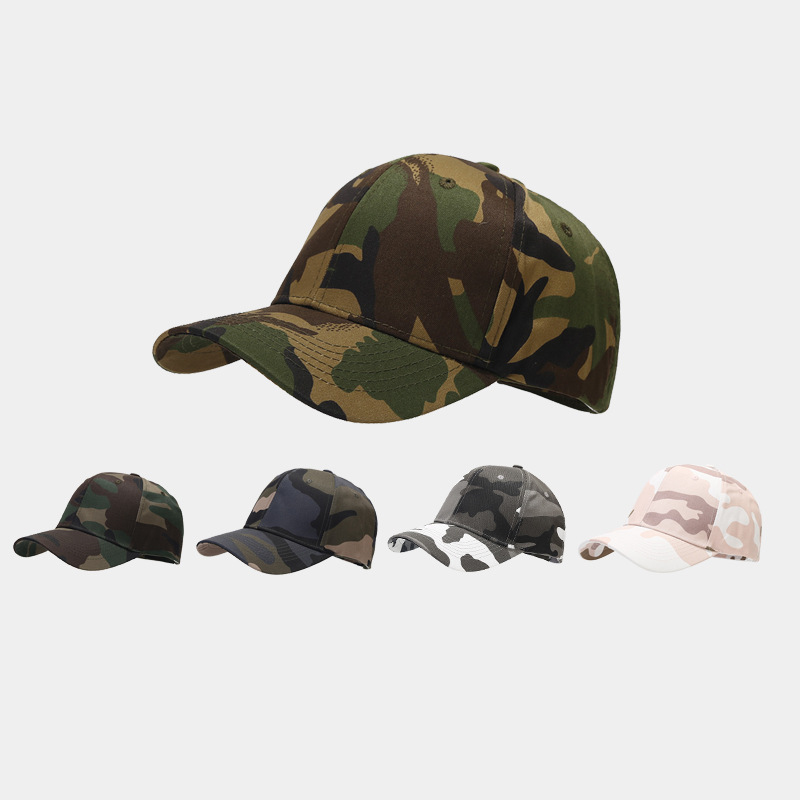 Dad Hat Cotton - Бейсболка с камуфляжным принтом Woodland, регулируемая,