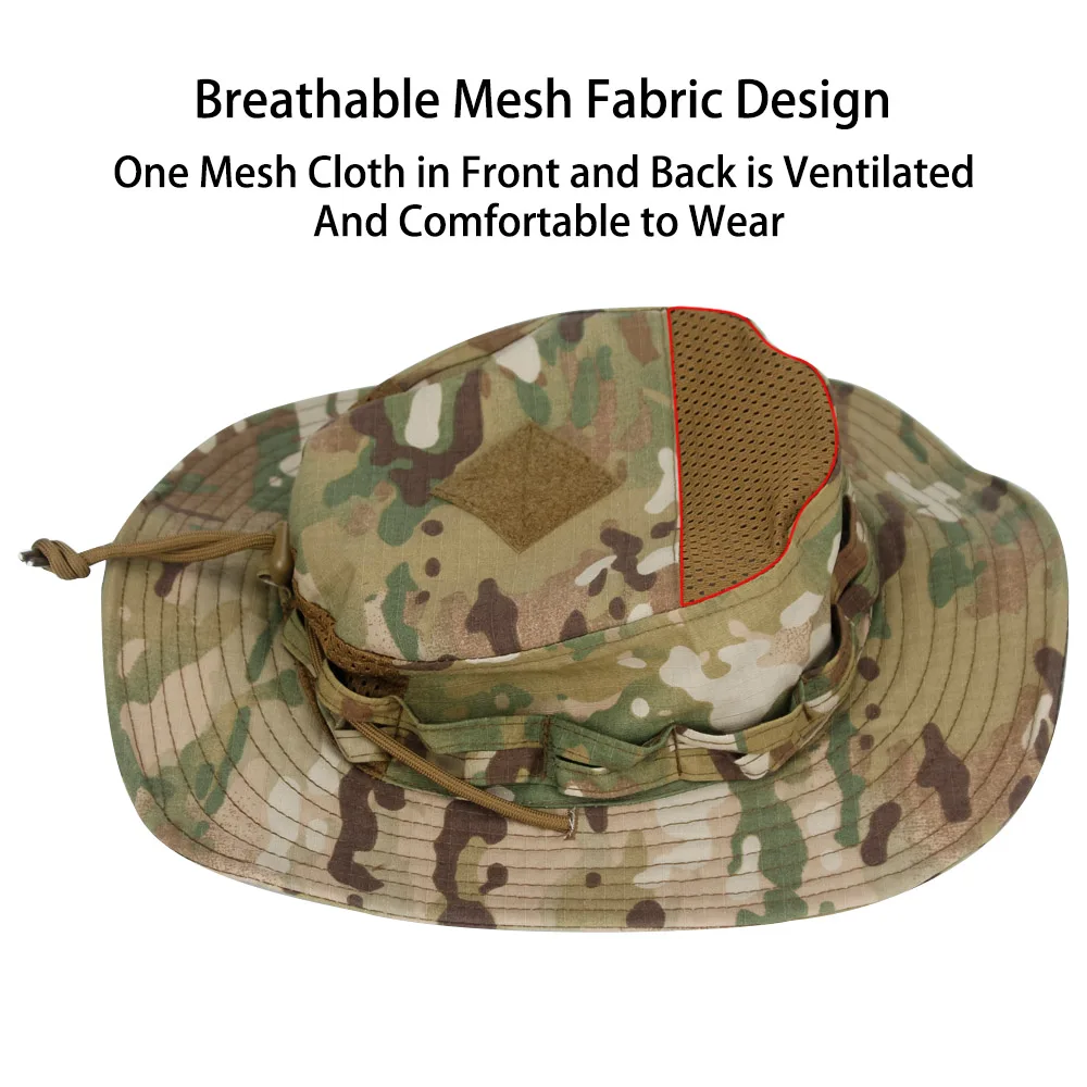 Boonie Hat Tactical - Тактическая камуфляжная шляпа Boonie UPF 50+,