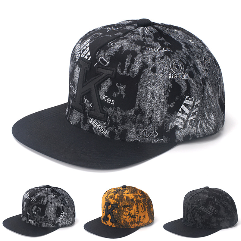 Snapback Hat Flat - Кепка с буквой K для мужчин