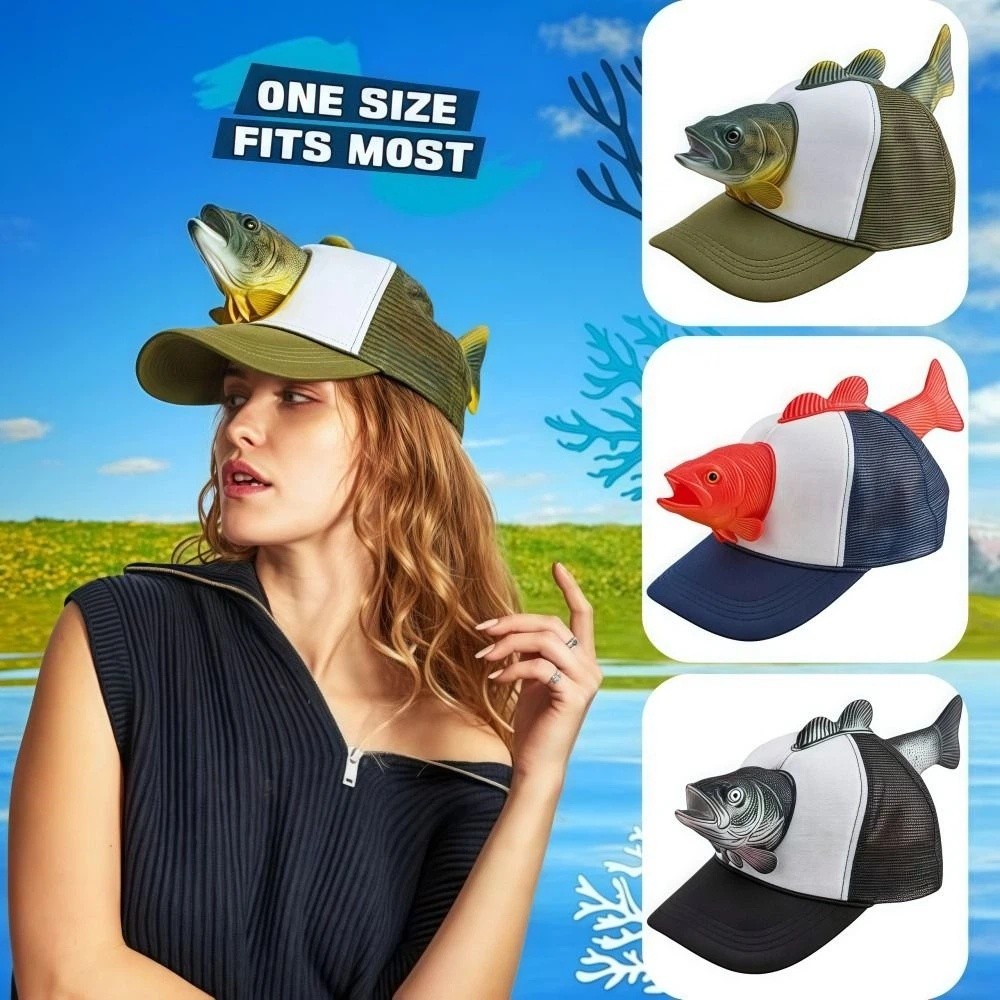 Забавная 3D-кепка с рыбой, рег – обзор и цена Trucker Cap Mesh