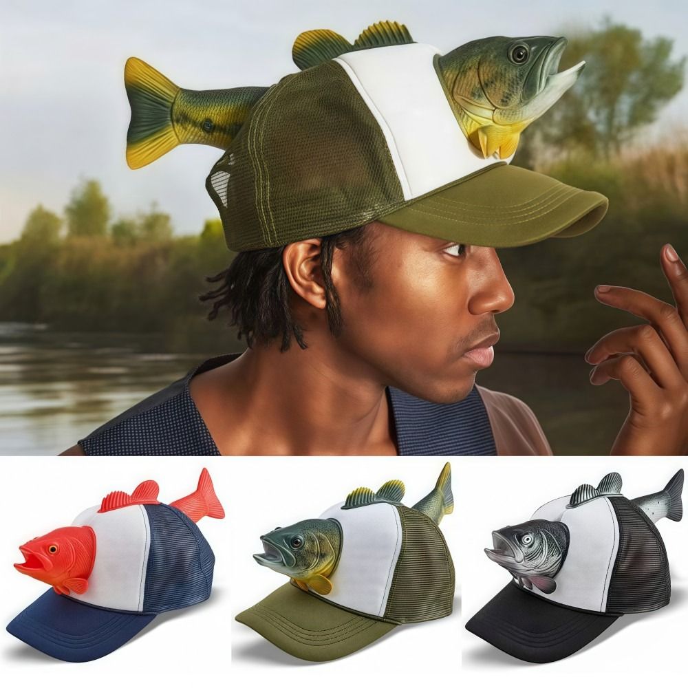 Забавная 3D-кепка с рыбой, рег – обзор и цена Trucker Cap Mesh