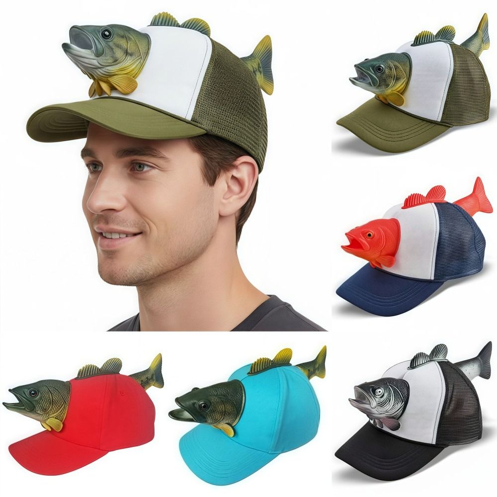 Забавная 3D-кепка с рыбой, рег – обзор и цена Trucker Cap Mesh