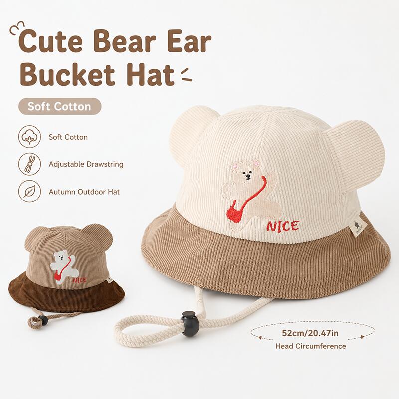 Детская панама с ушками медвед – обзор и цена Bucket Hat Cotton