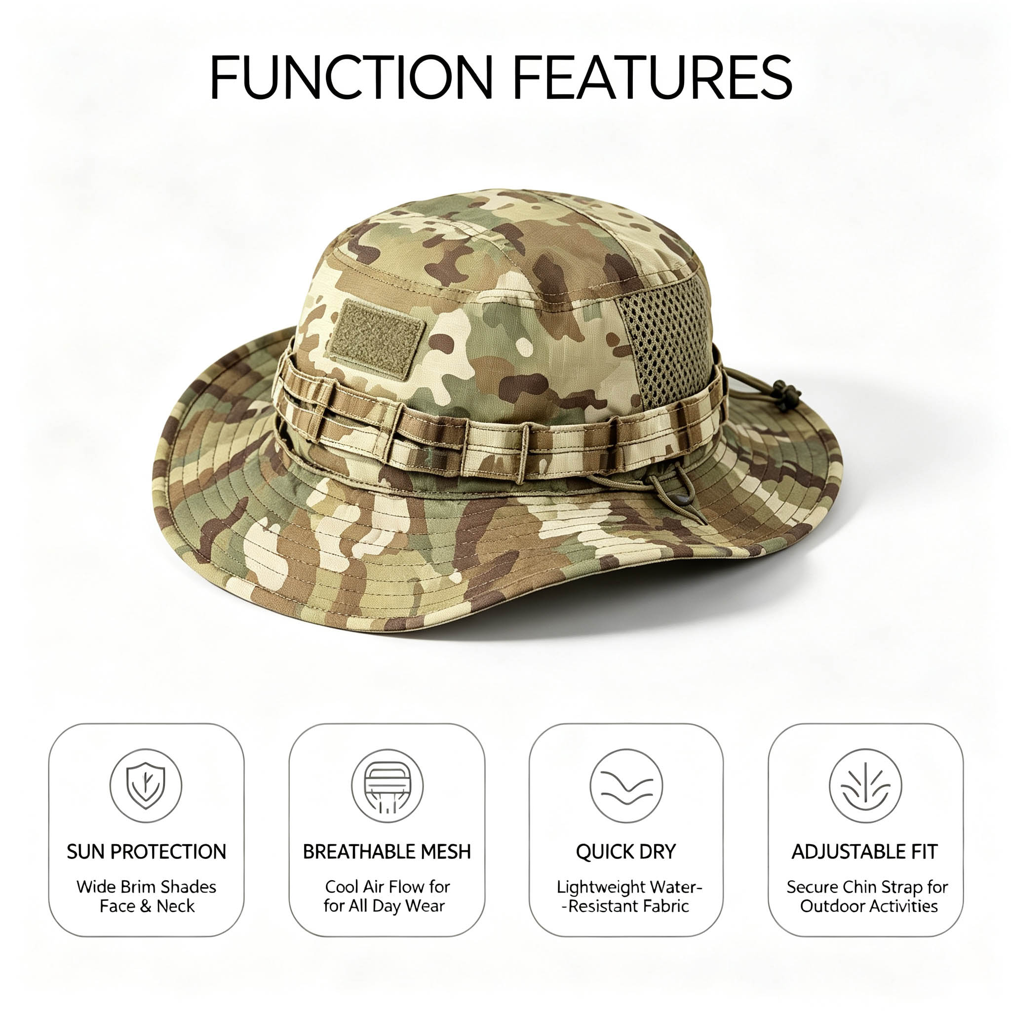 Тактическая панама для мужчин  – обзор и цена Boonie Hat Tactical