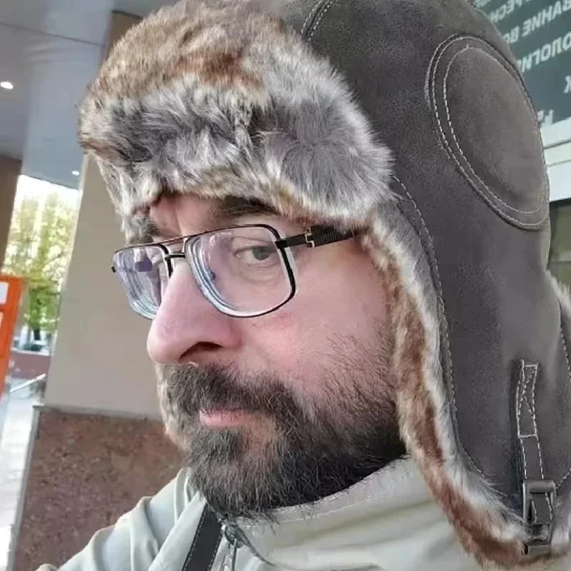 Кожаная зимняя кепка с ушками, – обзор и цена Trapper Hat Ear Flap