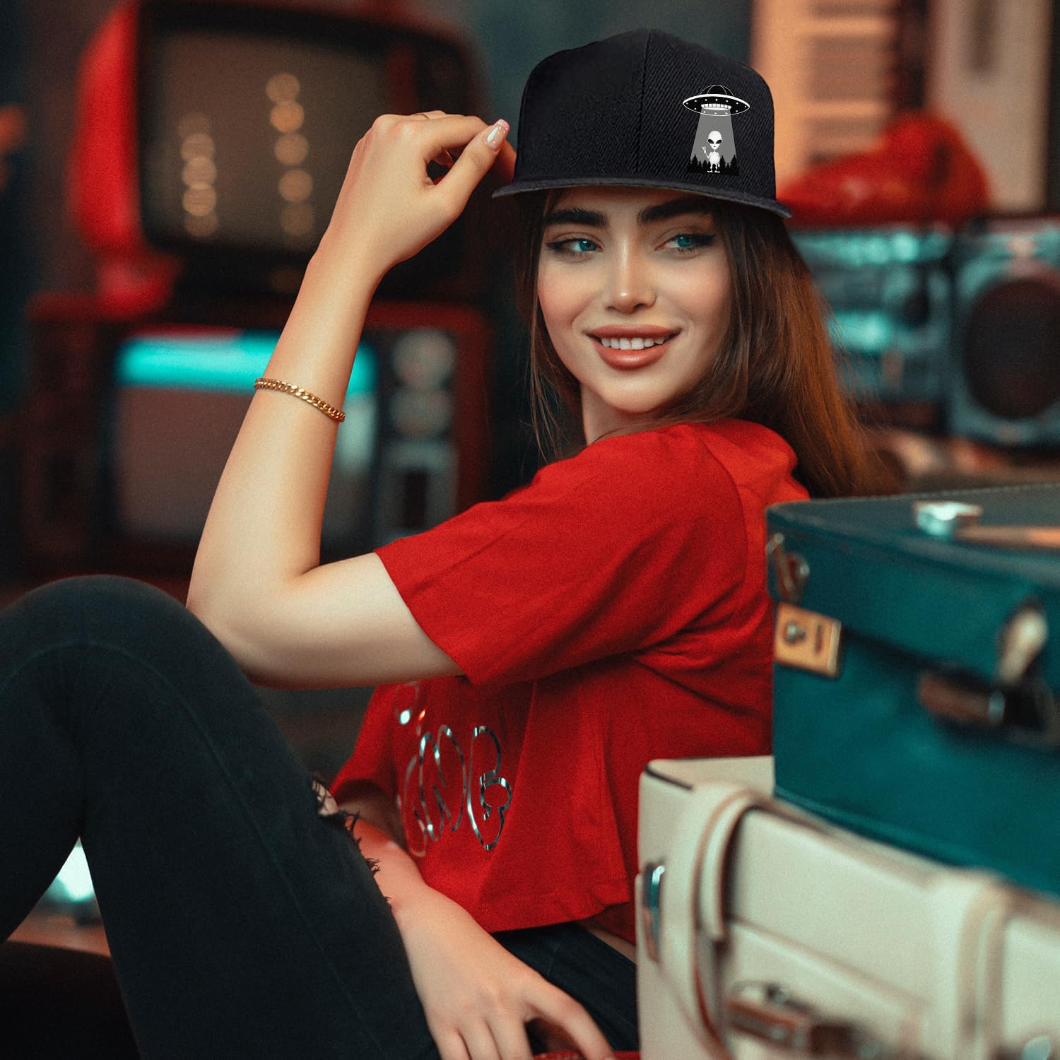 Ufo Aliens Snapback Шляпы для  – обзор и цена Snapback Hat Flat